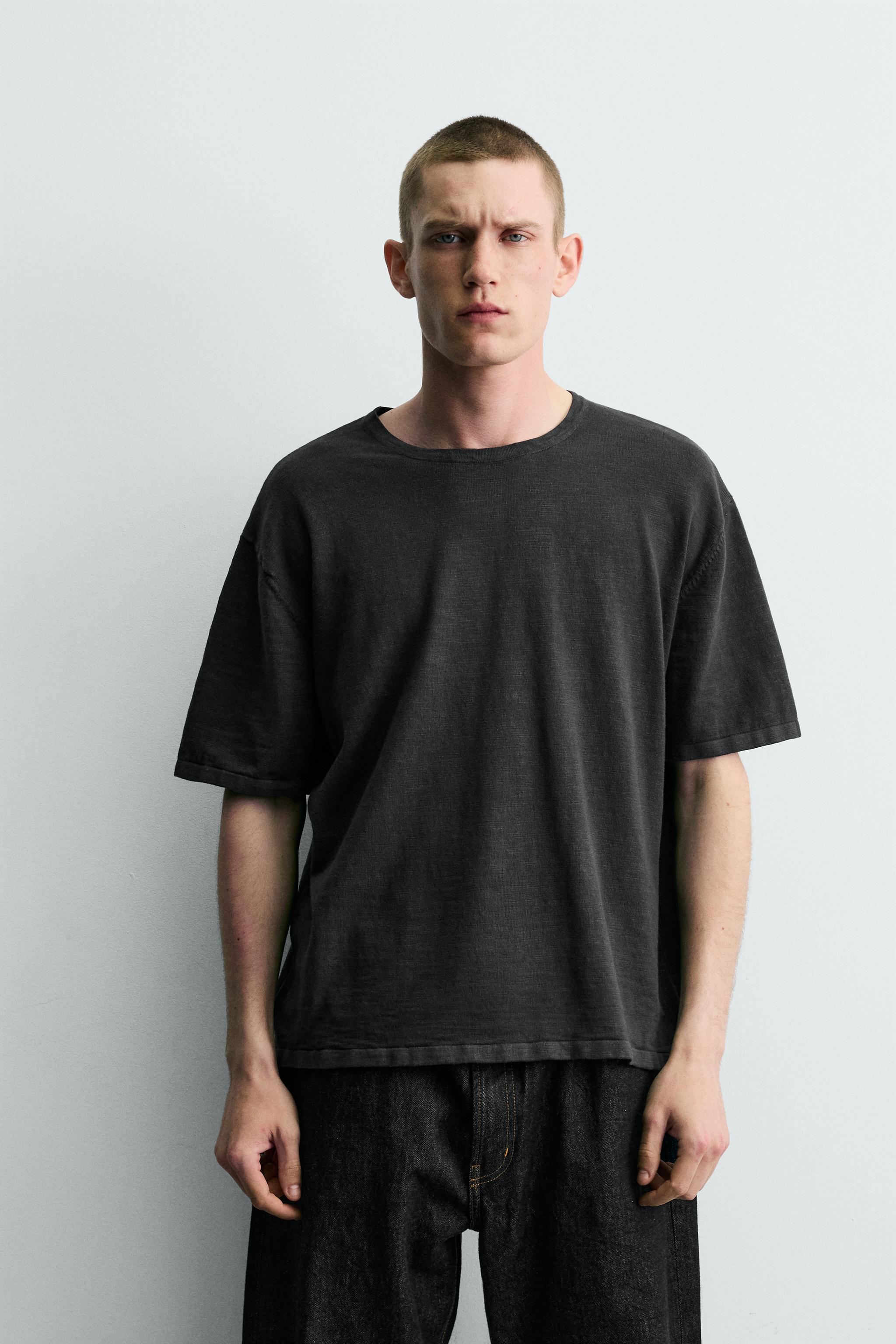 FLAMÉ TEXTURED KNIT T-SHIRT